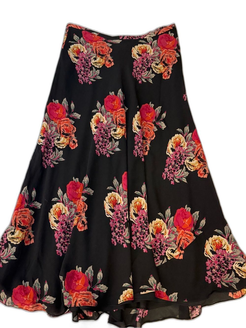 Jones New York Silk Floral Skirt